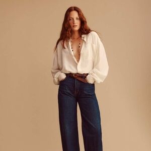 Reformation The Magnolia Mid Rise Bow Jeans Westport - Size 30